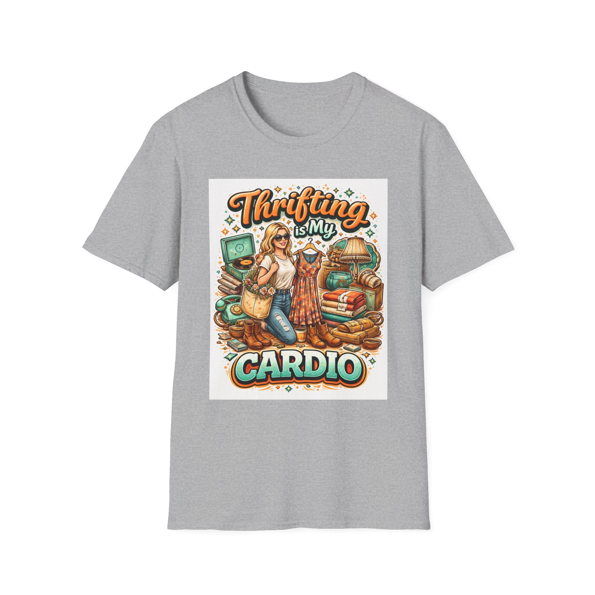 Thrifting Is My Cardio Vintage Graphic T-Shirt