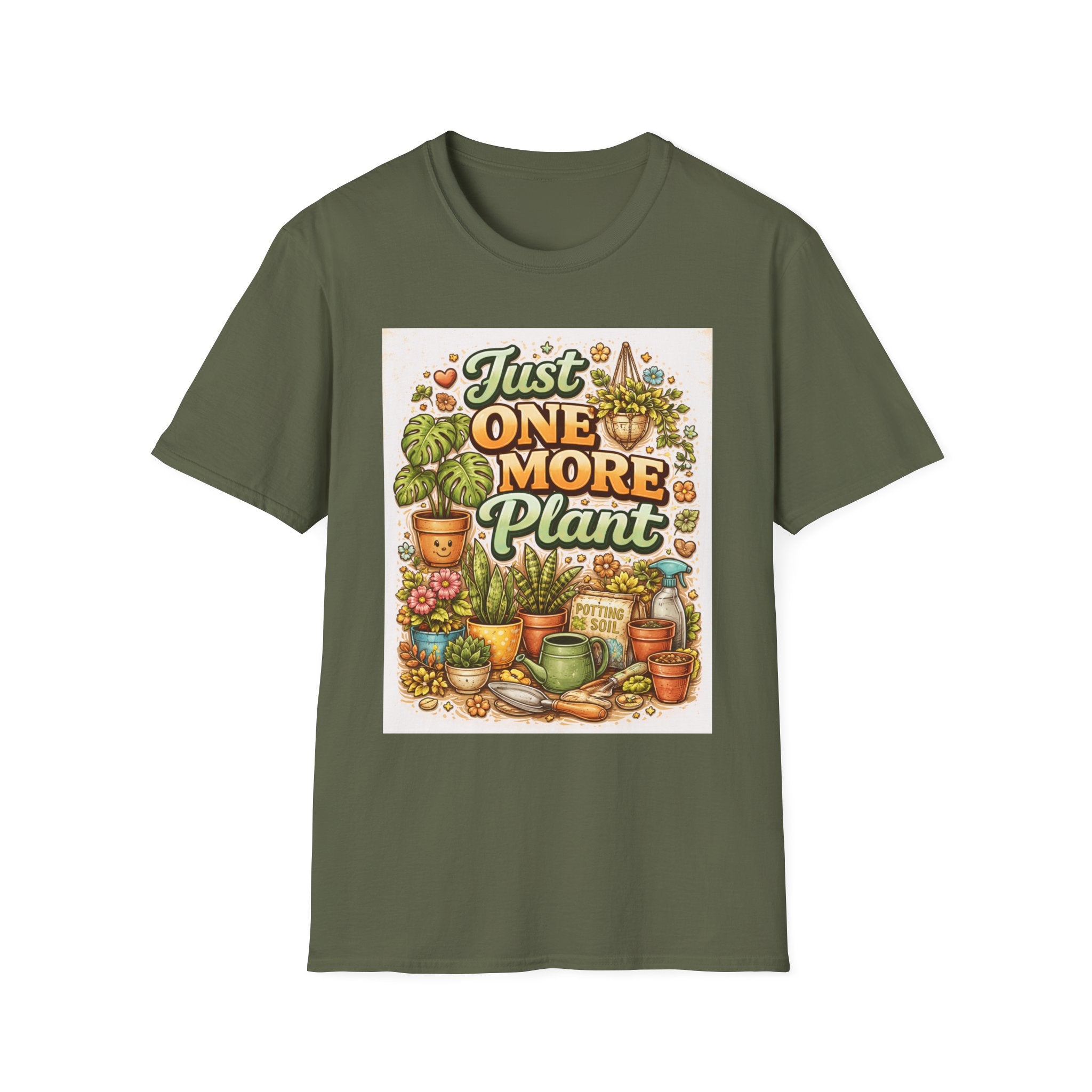 Plant Lover T-Shirt — "Just One More Plant" Graphic Tee