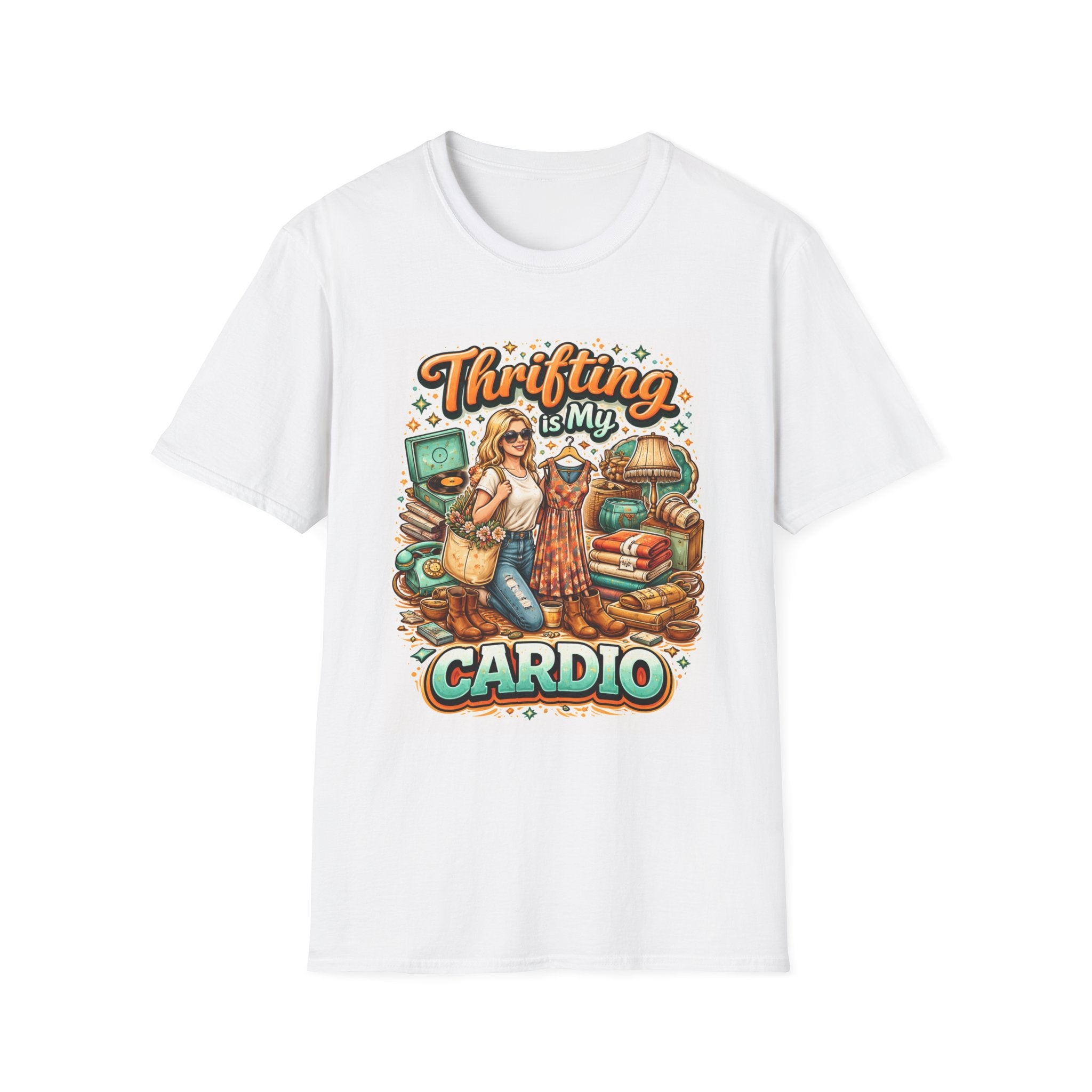 Thrifting Is My Cardio Vintage Graphic T-Shirt