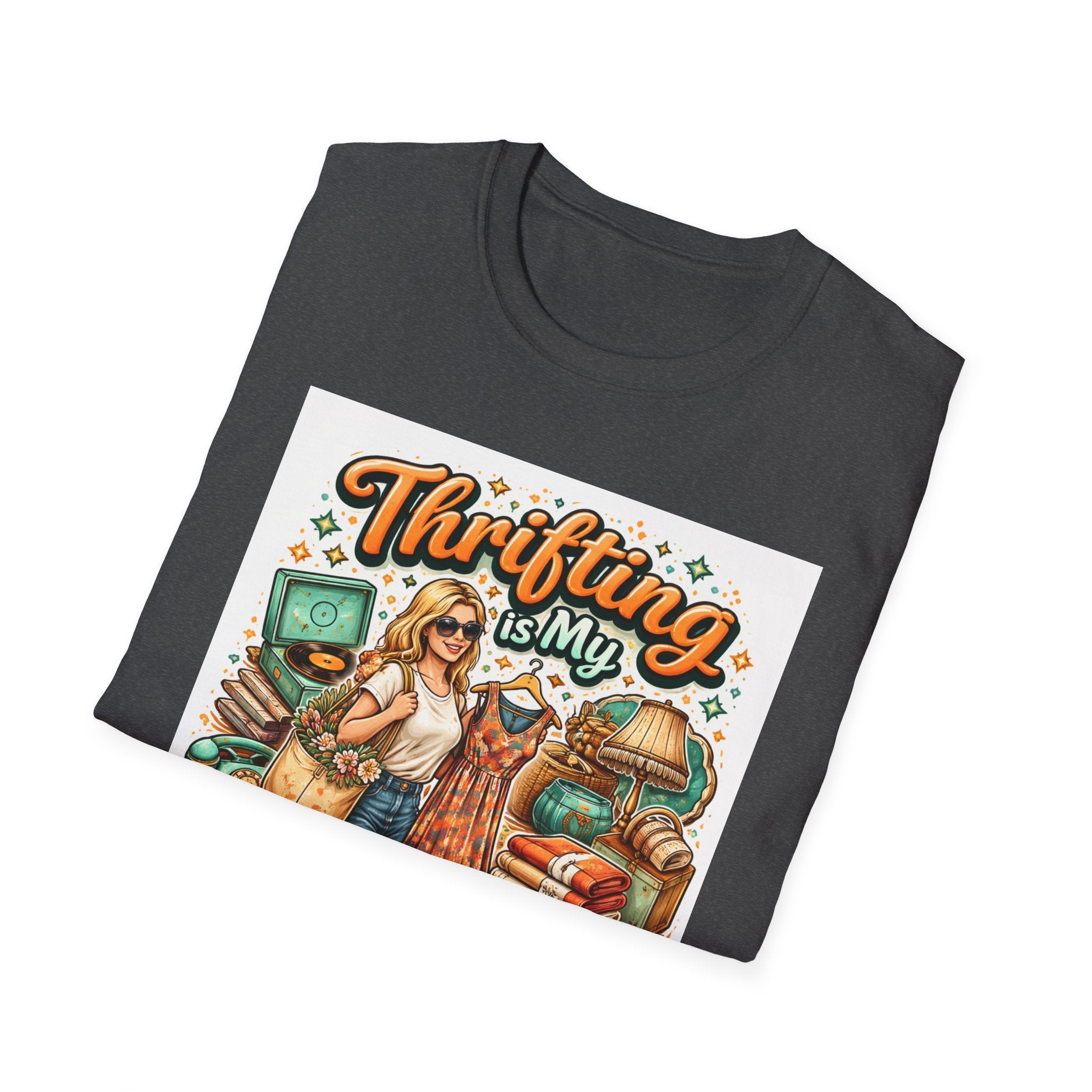 Thrifting Is My Cardio Vintage Graphic T-Shirt