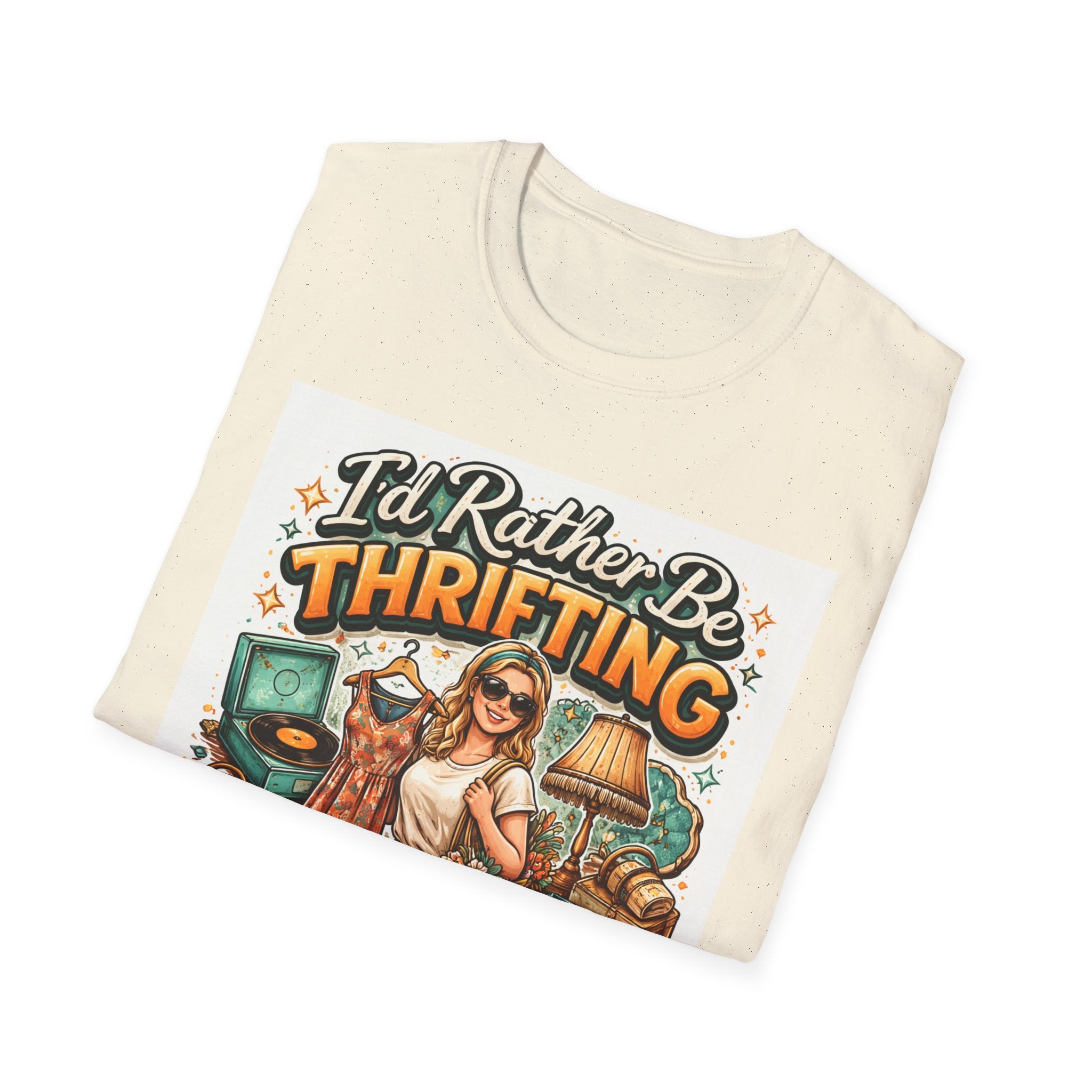 I'd Rather Be Thrifting T-Shirt, Vintage Thrift Store Graphic Tee