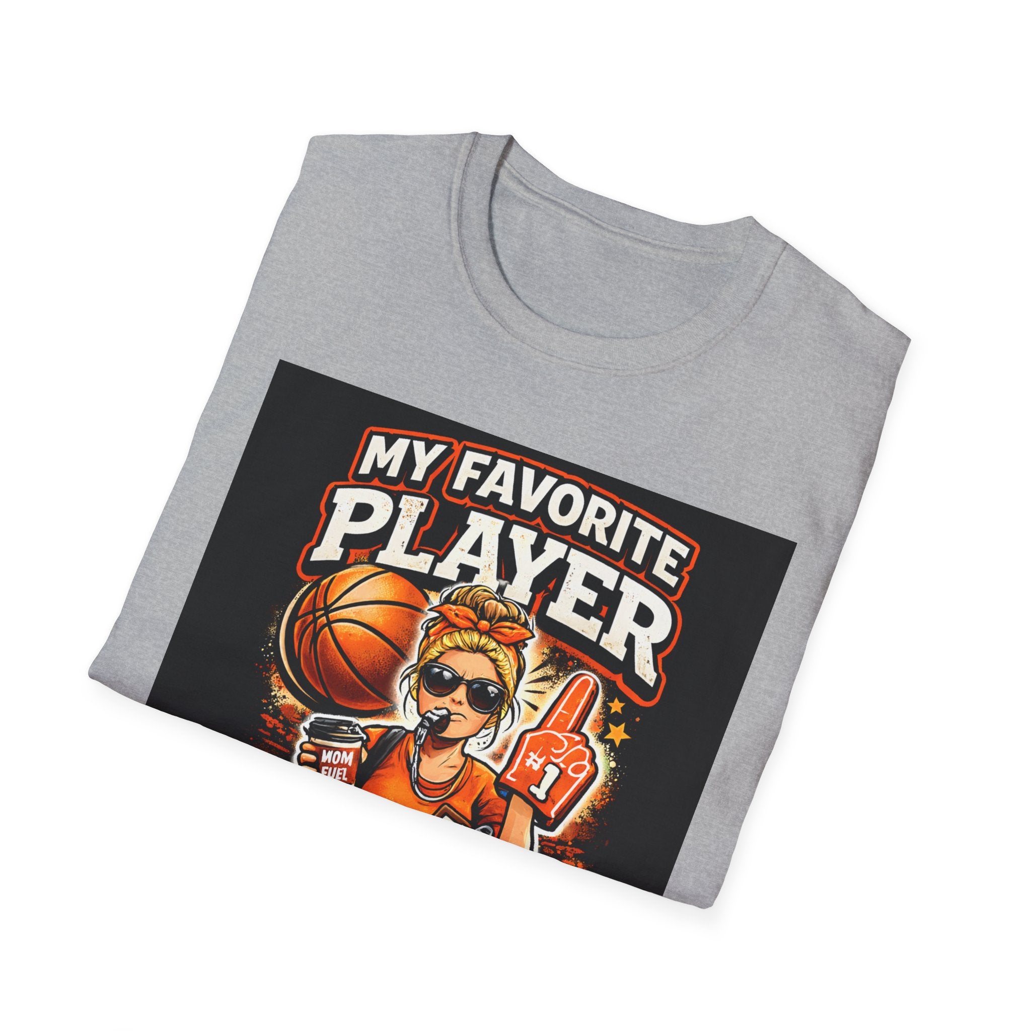 Basketball Mom T-Shirt  “My Favorite Player Calls Me Mom” Graphic Tee