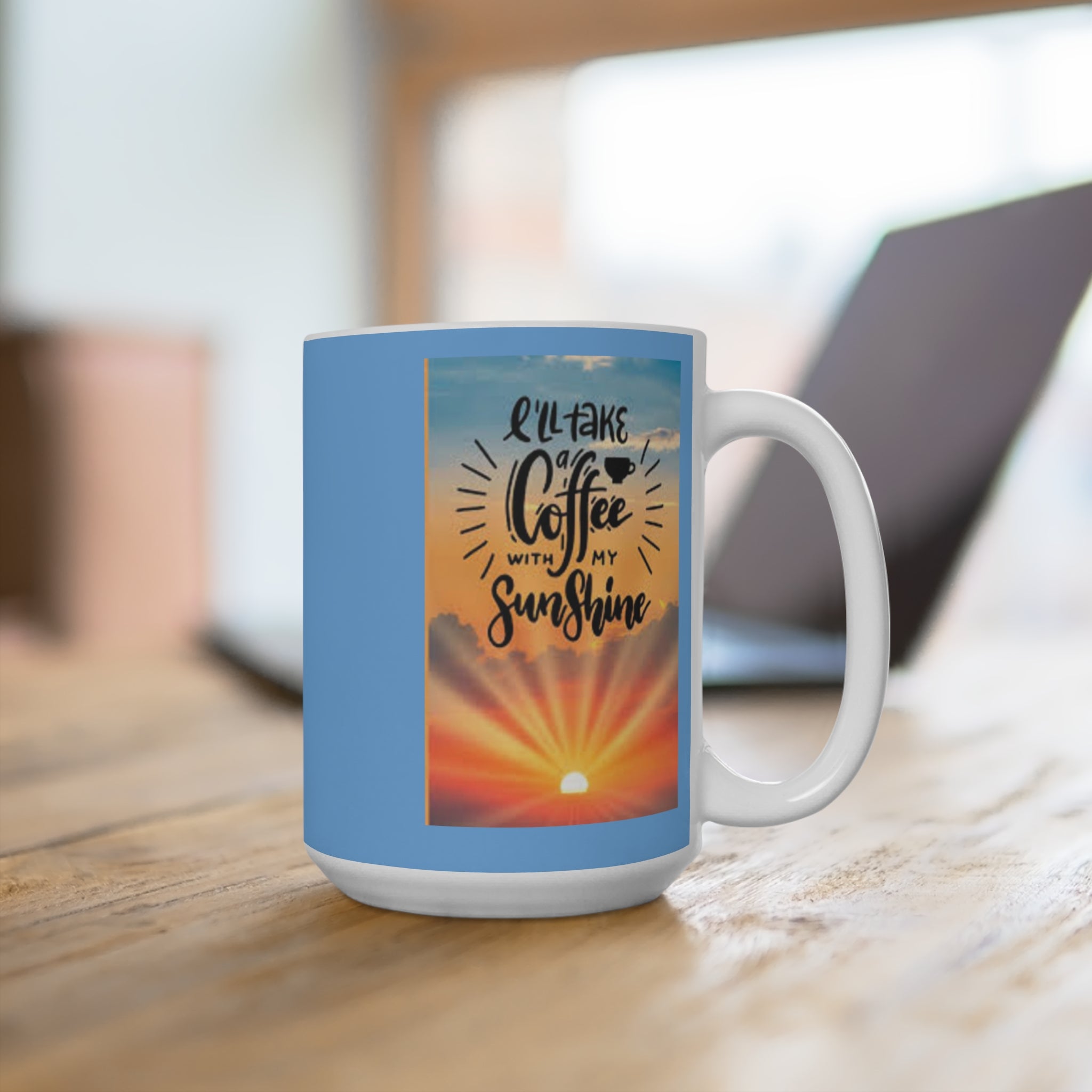 Coffee and Sunshine 15oz Mug, Bright Morning Coffee Cup