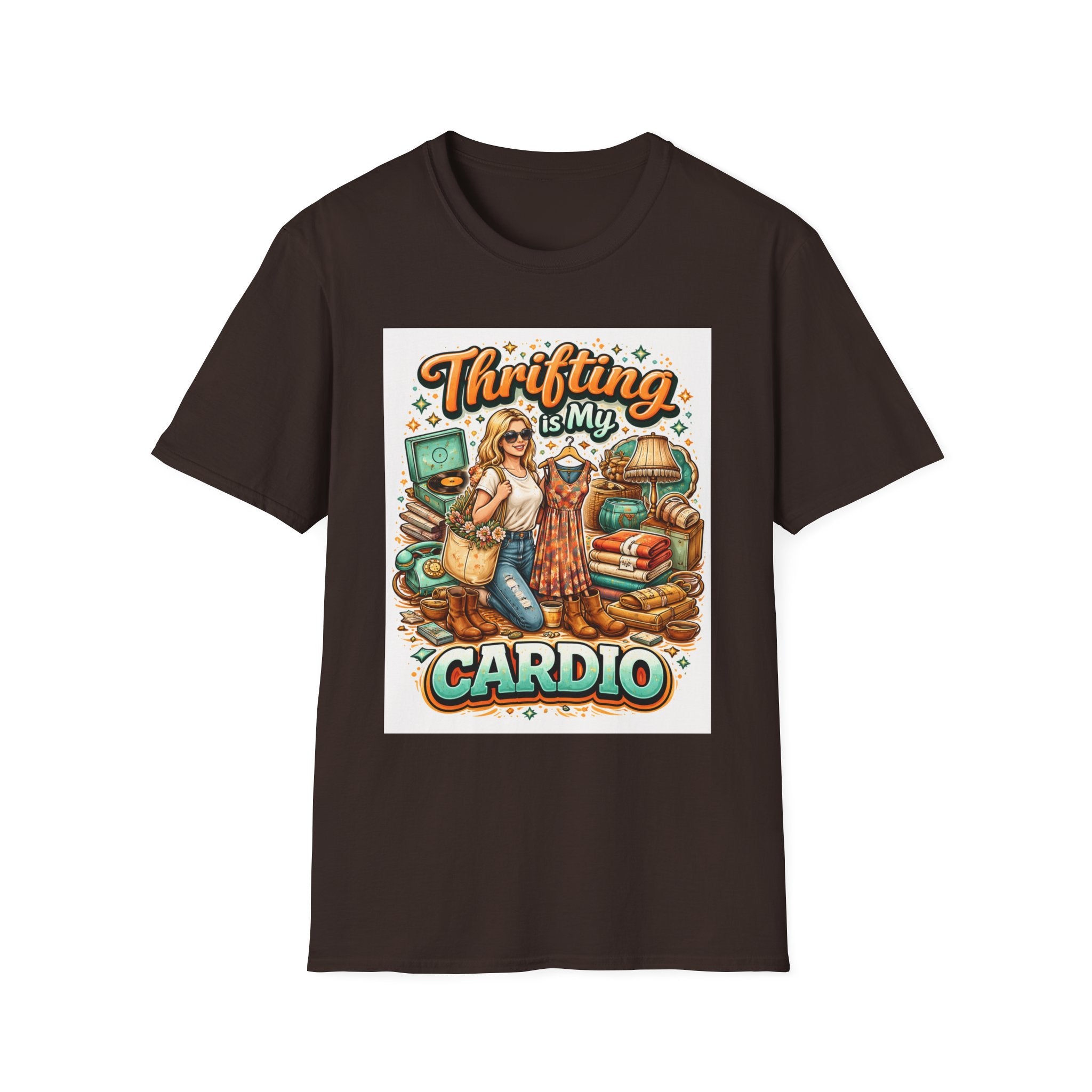 Thrifting Is My Cardio Vintage Graphic T-Shirt