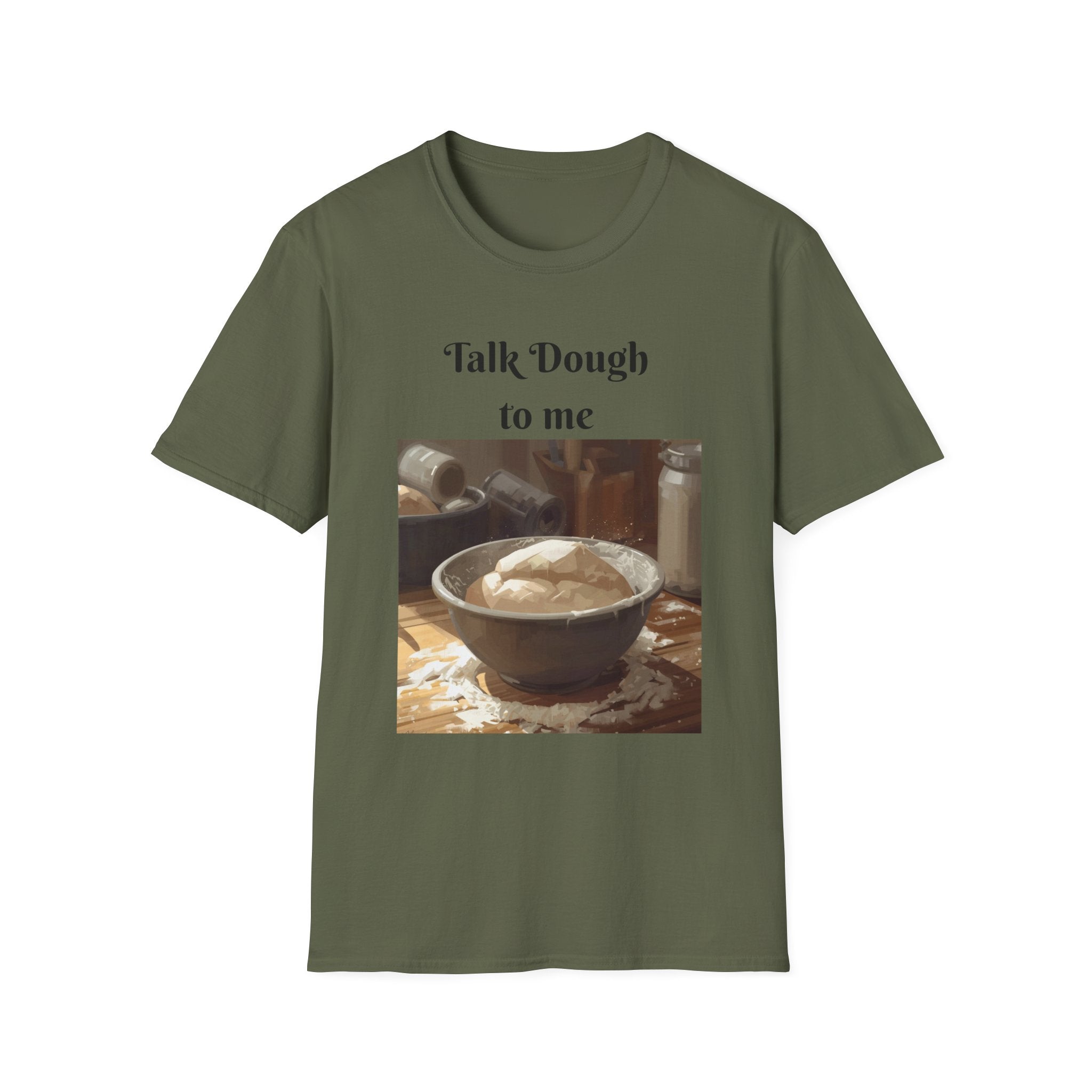 Baker's Tee — "Talk Dough to Me" Bread Dough Graphic T‑Shirt
