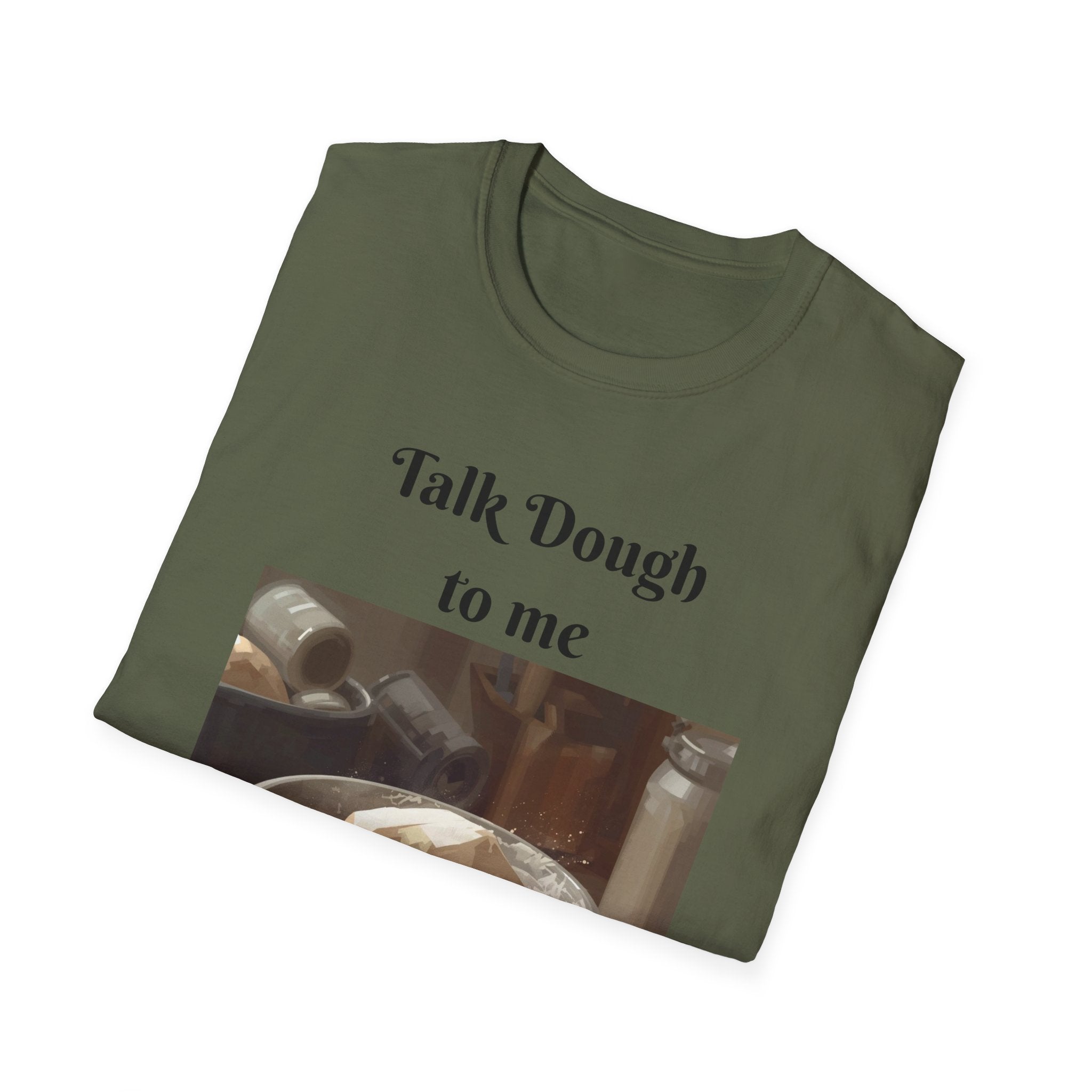 Baker's Tee — "Talk Dough to Me" Bread Dough Graphic T‑Shirt