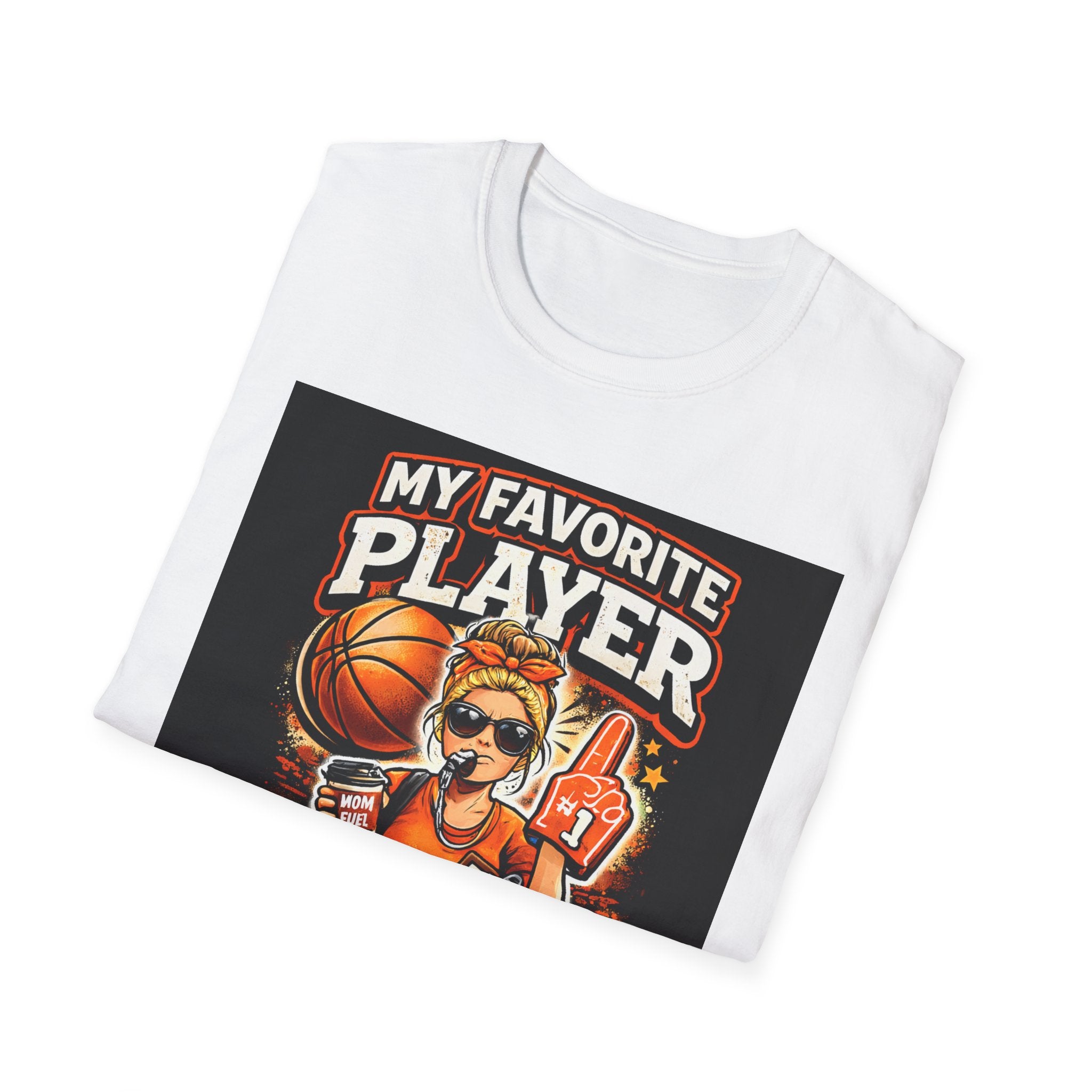 Basketball Mom T-Shirt  “My Favorite Player Calls Me Mom” Graphic Tee