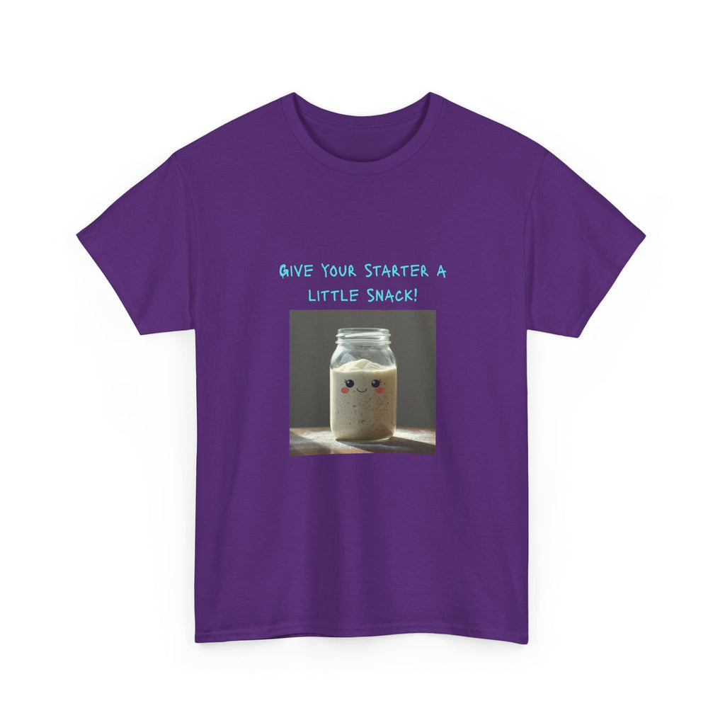 T-Shirt — Cute Mason Jar Sourdough Tee “Give Your Starter a Little Snack”