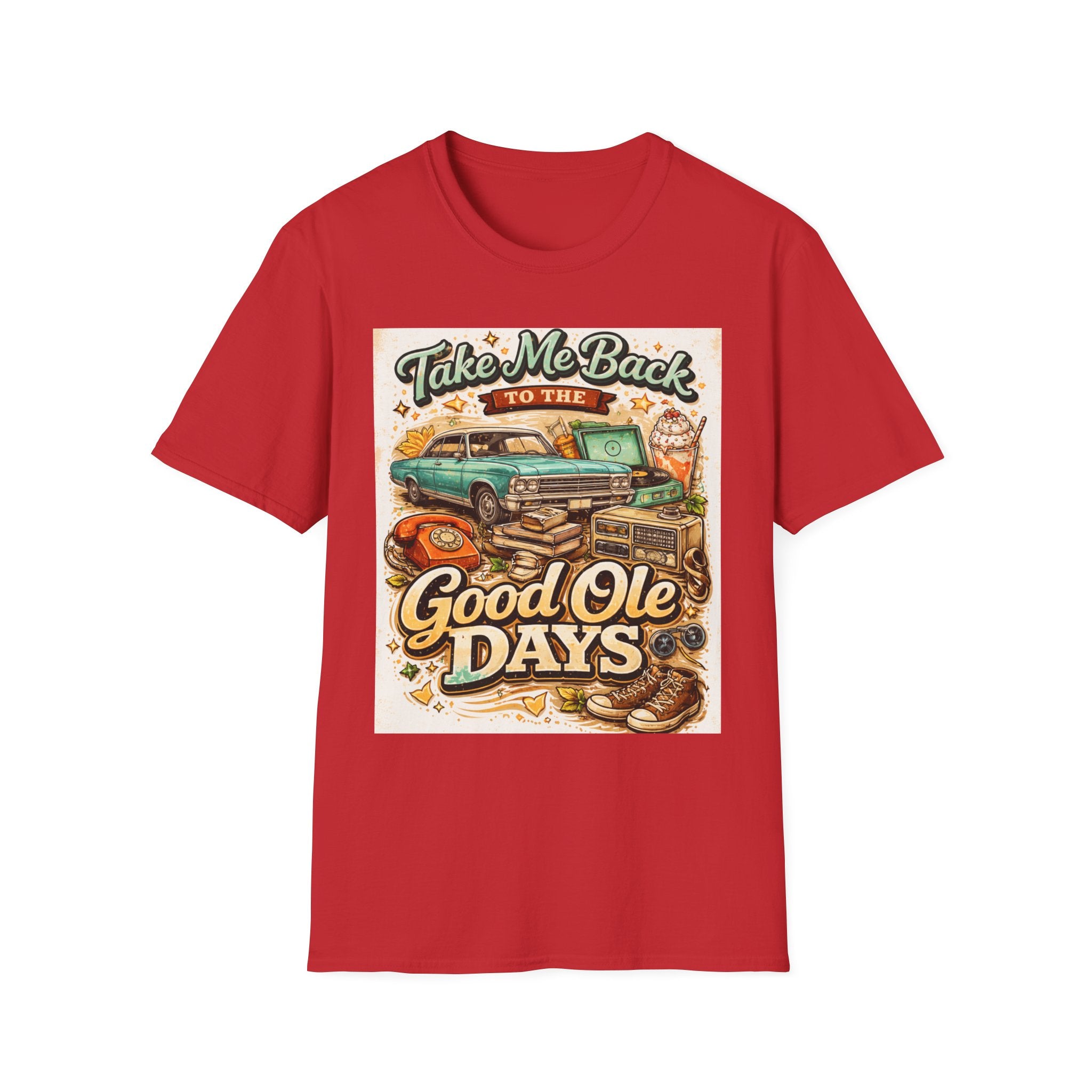 Good Ole Days T-Shirt, Retro Classic Car Vintage Nostalgia Tee