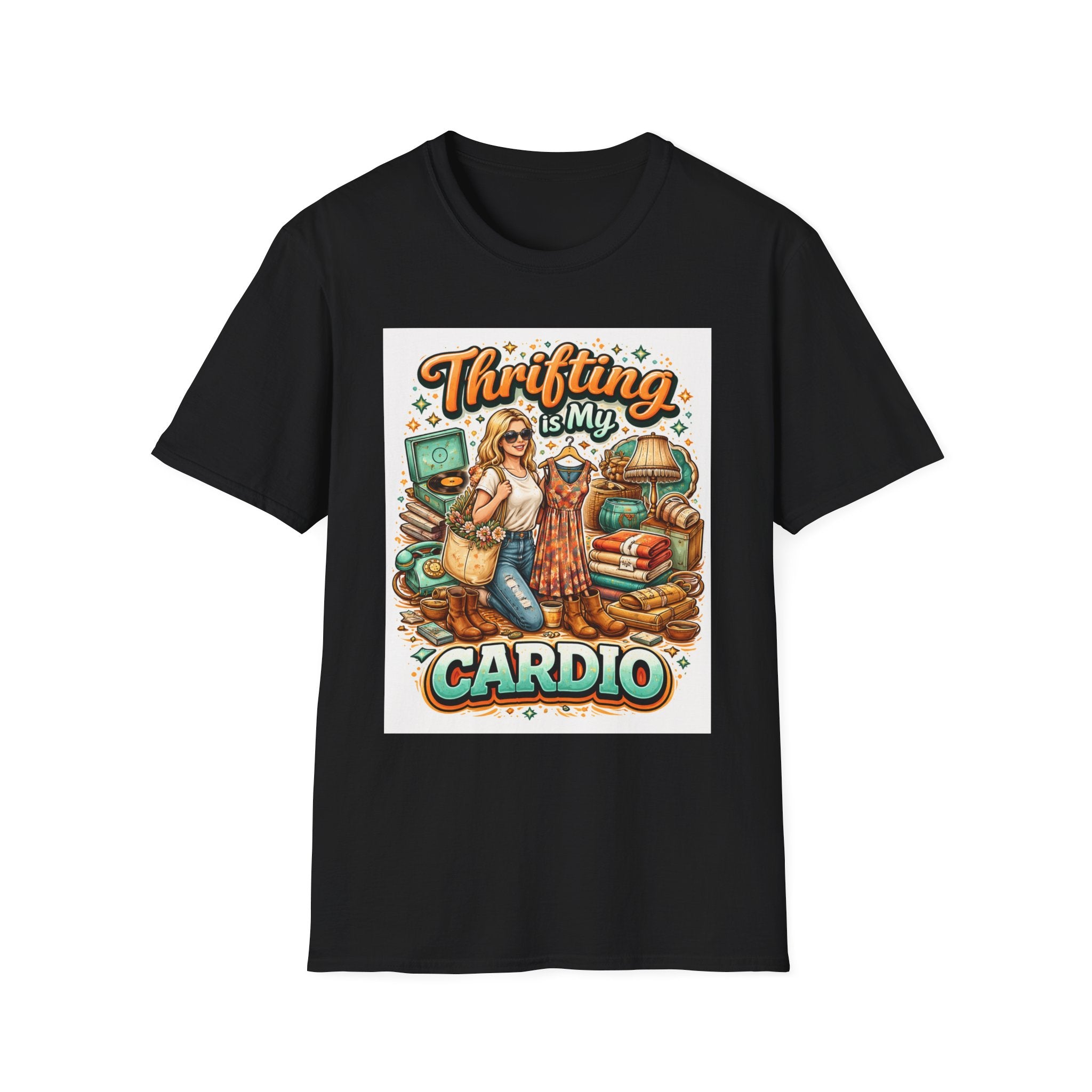 Thrifting Is My Cardio Vintage Graphic T-Shirt