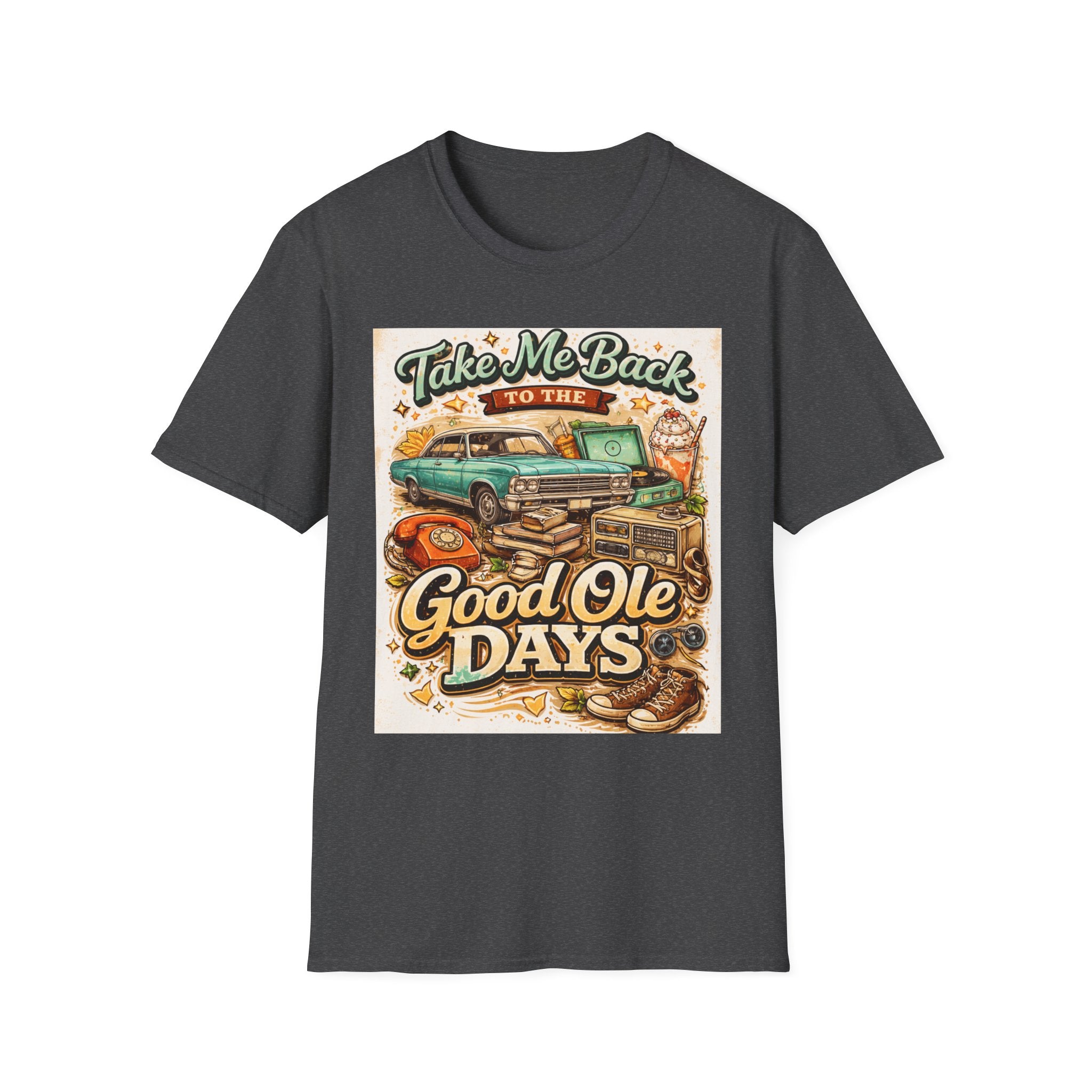 Good Ole Days T-Shirt, Retro Classic Car Vintage Nostalgia Tee